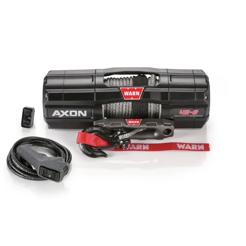 WARN AXON 45-S Seilwinde 12 Volt mit 2041 kg Zugkraft und 15 m Kunststoffseil