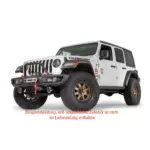 WARN Kühler-Schutzrohr mittlere Höhe für Jeep Wrangler JL Rubicon OE US-Stoßstange