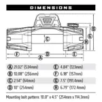 WARN Seilwinde VR EVO 8 12V mit Stahlseil, 3.630 kg Zugkraft
