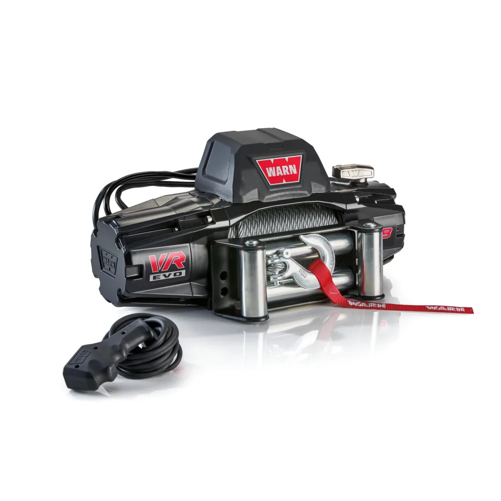 WARN Seilwinde VR EVO 8 12V mit Stahlseil, 3.630 kg Zugkraft