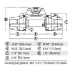 WARN Seilwinde ZEON XD 10 12V – 4.535 kg Zugkraft mit 30 m Kunststoffseil