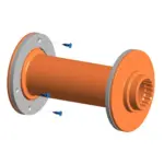 GWTEC Bordscheibenausgleich für Zeon Seilwinden zu Seilspulung 1-24441, 4-teilig