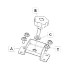 GWTEC Winch Mount Transportsicherung Set mit Rändelschraube und Konus für 1-26378