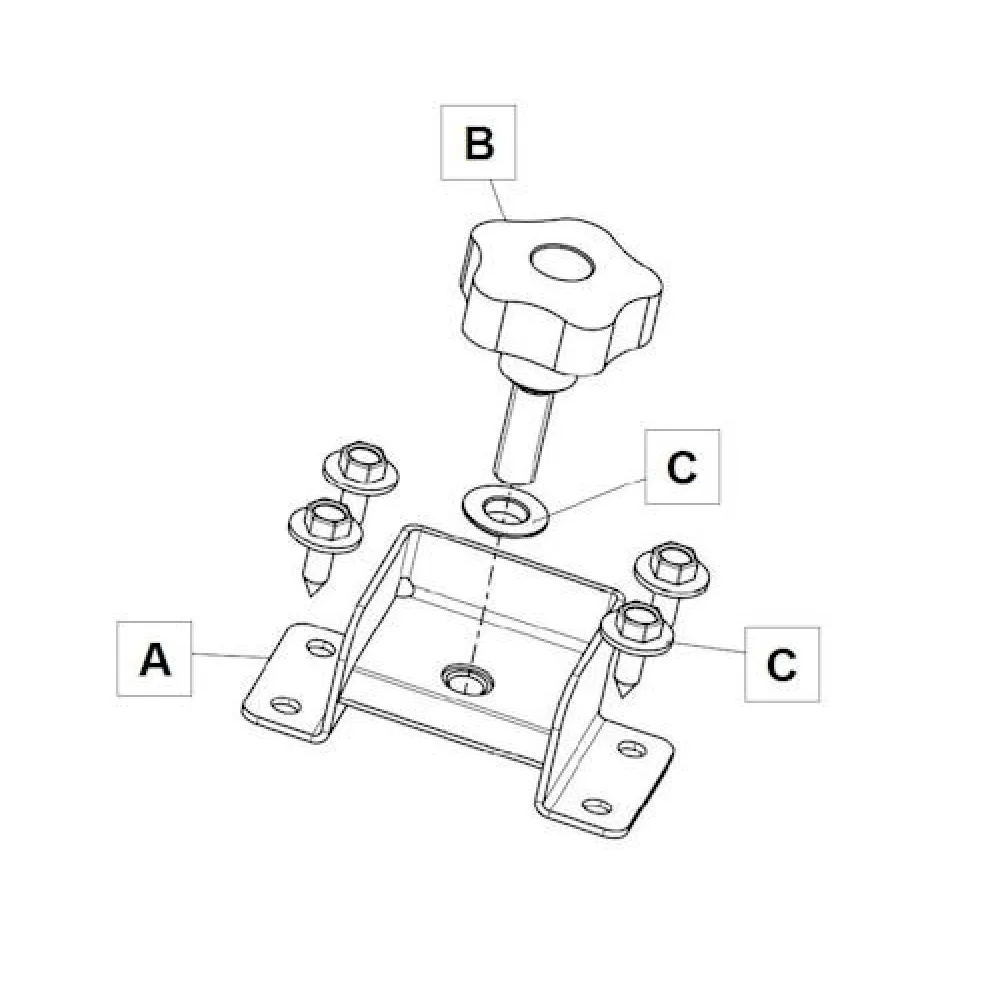 GWTEC Winch Mount Transportsicherung Set mit Rändelschraube und Konus für 1-26378