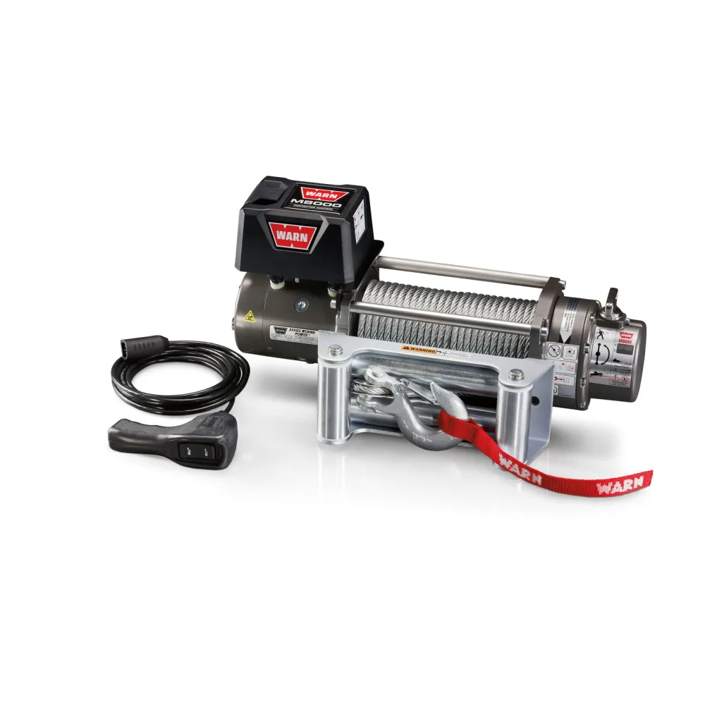 WARN Seilwinde M8000 12V mit Stahlseil - 3.630 kg Zugkraft