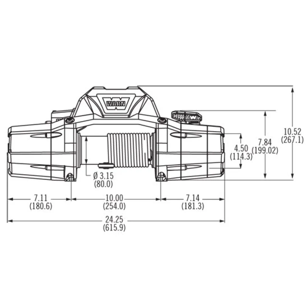 WARN Seilwinde ZEON 8 12V 3.630 kg Zugkraft