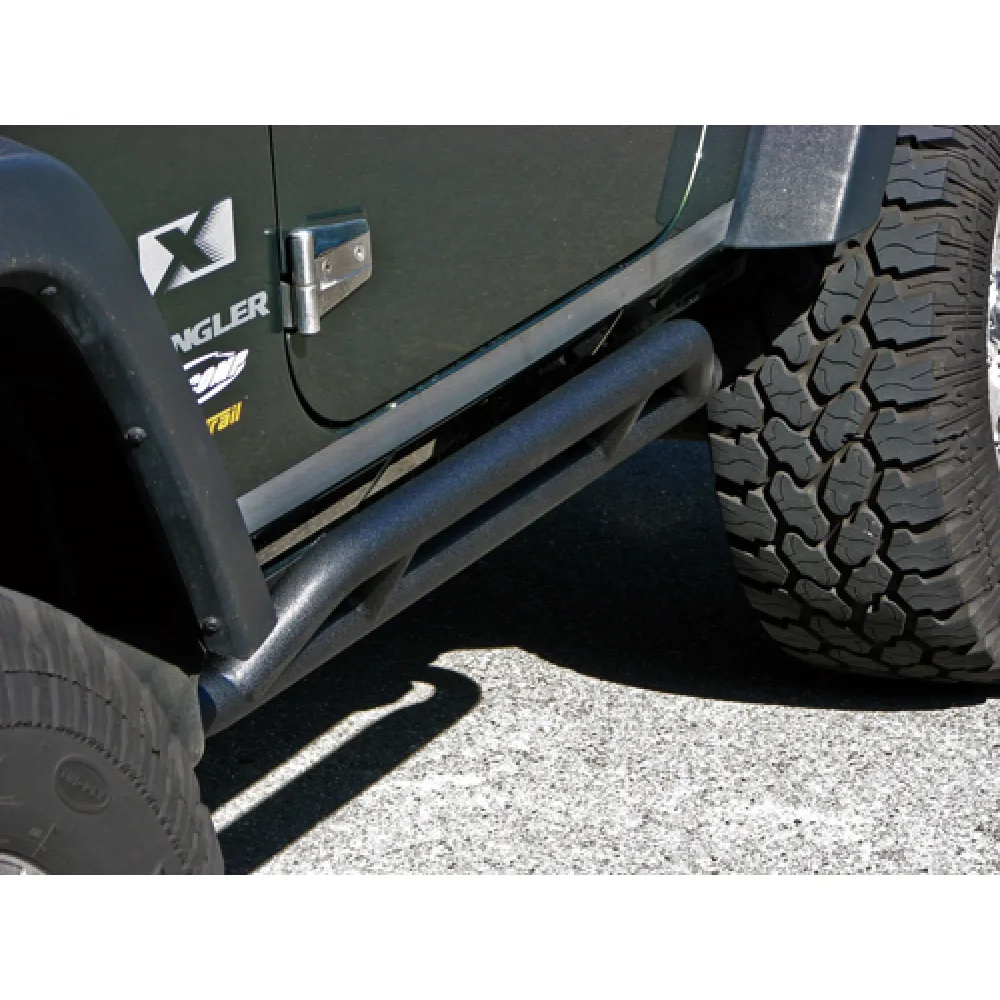 Flankenschutzset mit TÜV 2-Türer, schwarz verstärkt - Wrangler JK 07 - 18