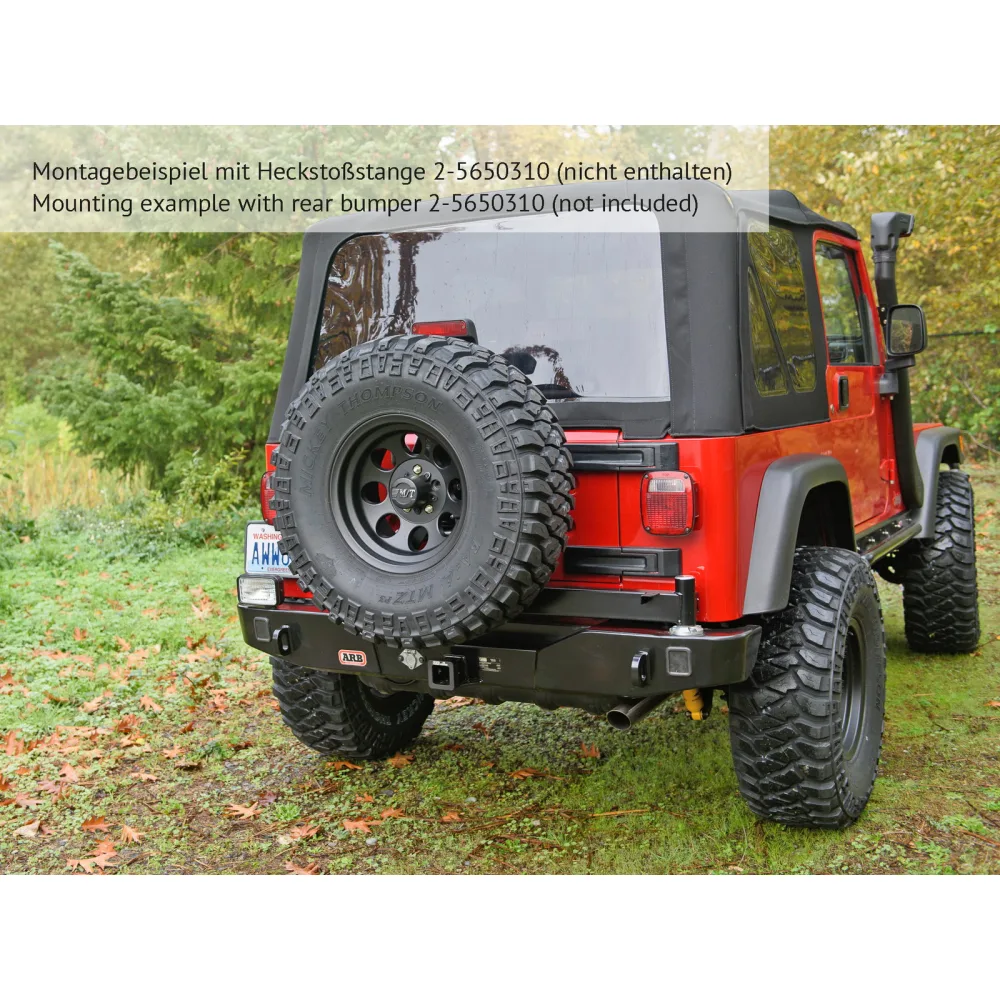 ARB Reserveradträger für HSS Jeep JK, strukturierte Oberfläche schwarz