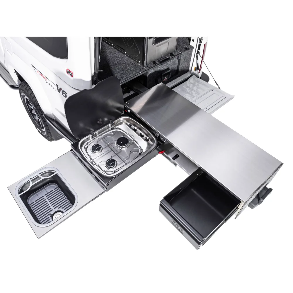 ARB Slide Kitchen 1355mm Schublade inkl. Kocher, Ablage, Schublade & Spülbecken