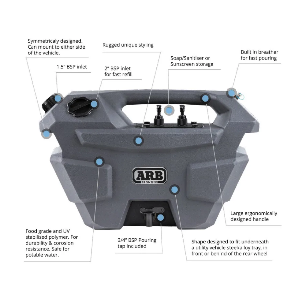 ARB Frontier Wash Station 28L Wasserkanister für Pritschenfahrzeuge