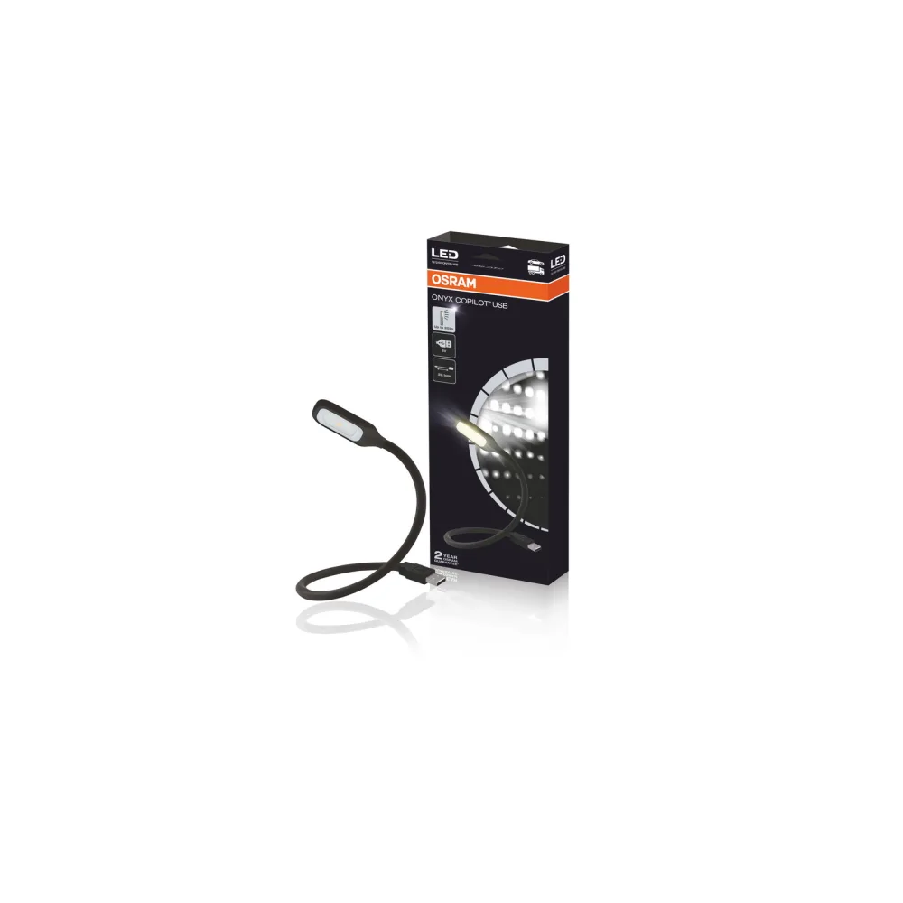 OSRAM ONYX Copilot LED-Leseleuchte mit USB-Anschluss, biegsam, warmweiß