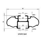 Rhino-Rack Sportz Querträger 1500 mm für Toyota Hiace '89-'05, 3er-Set