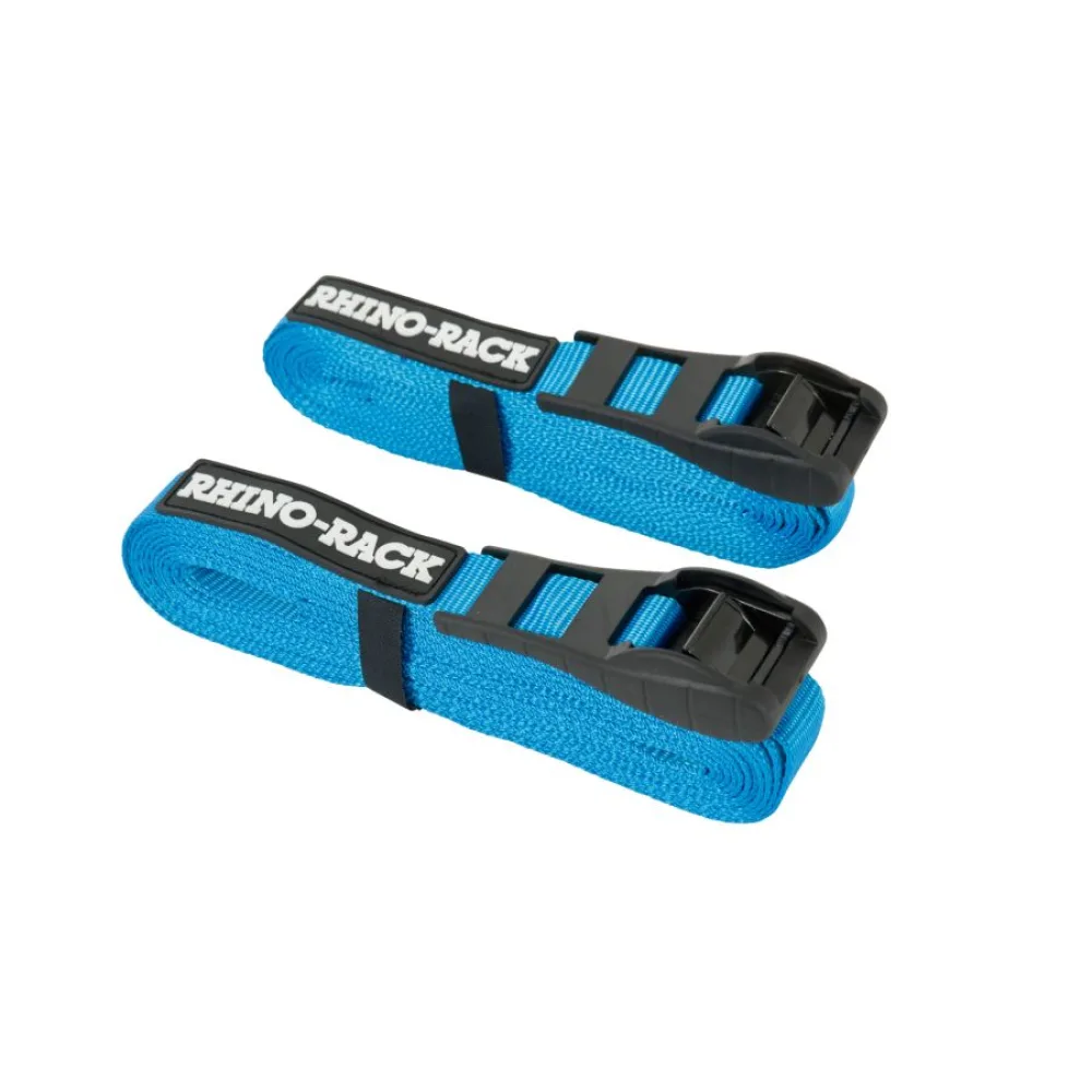 Rhino-Rack Zurrgurte 2er-Set, Klemmschloss mit Gummischutz, 5,5 m, 225 kg