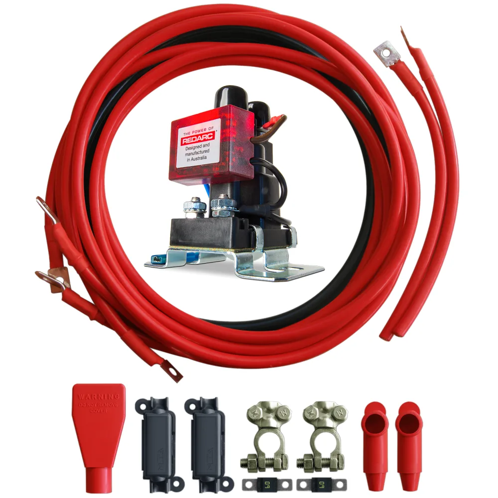 REDARC Smart Start SBI12 Batterietrennschalter 12V 100A mit Kabelsatz