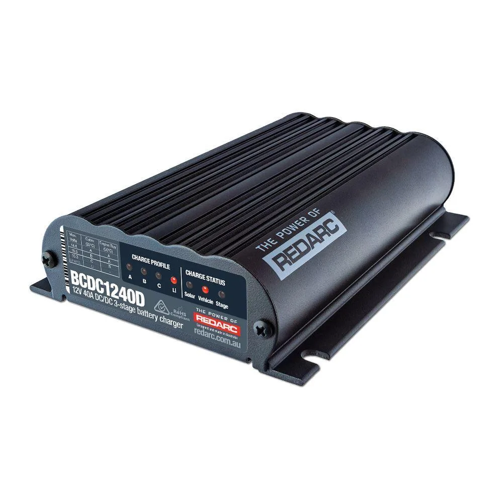 REDARC BCDC1240D DC-DC Batterieladegerät 12V 40A mit MPPT-Solarregler