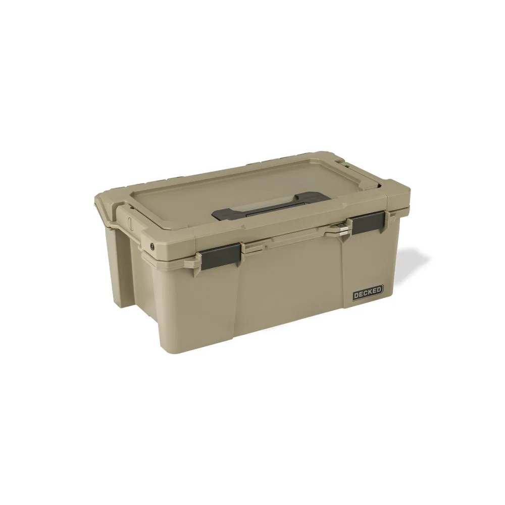 DECKED D-co Case Sixer 16 Box, Tan mit schwarzen Verschlüssen