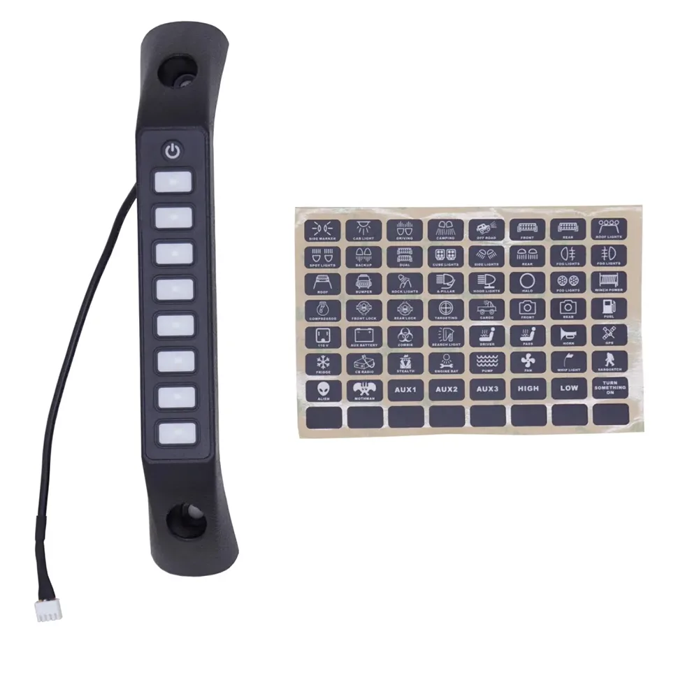 Schalterpanel Komplettset Haltegriff 8 Voswitch passend für Jeep Wrangler JL & Gladiator JT (24-)