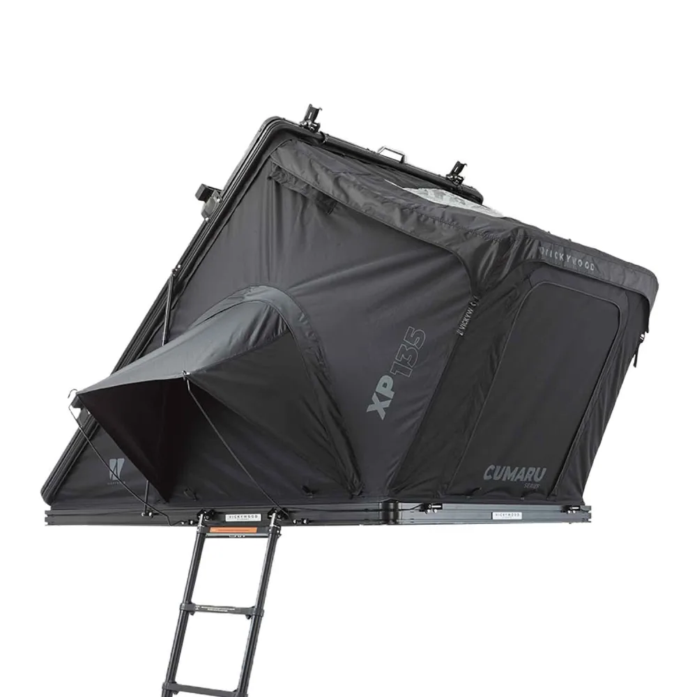Alu Hartschalen Dachzelt CUMARU XP 135 All Black - Komfort-Hybridmatratze