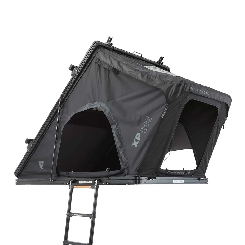Alu Hartschalen Dachzelt CUMARU XP 135 All Black - Komfort-Hybridmatratze