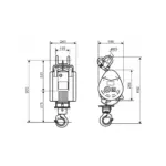 KIOWINCH SRW-100 Bauseilzug mit Funkfernbedienung 100kg 50m/min 230V