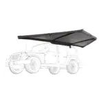 180° Markise LEAF freitragend grau - 200 cm