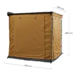 Zeltraum zu Seitenmarkise VICKYWOOD - 200 cm / goldbraun