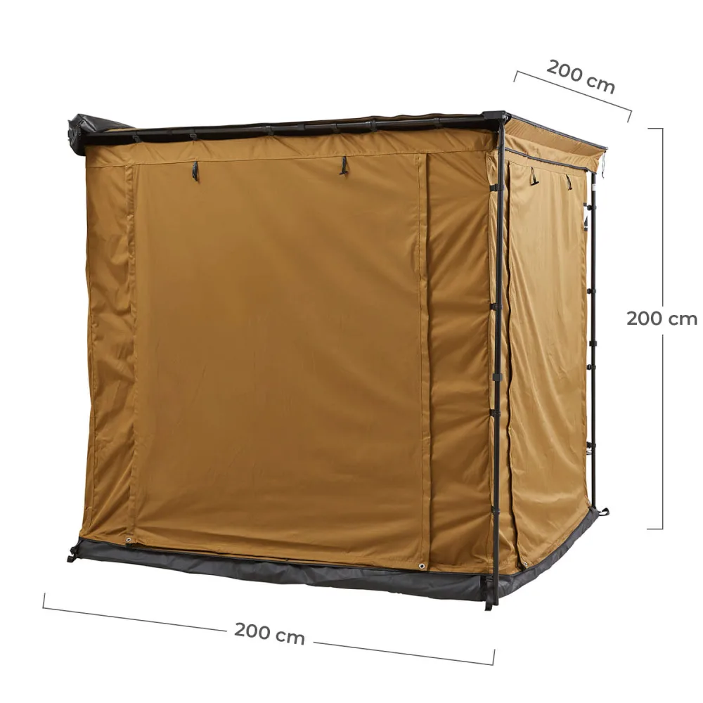Zeltraum zu Seitenmarkise VICKYWOOD - 200 cm / goldbraun