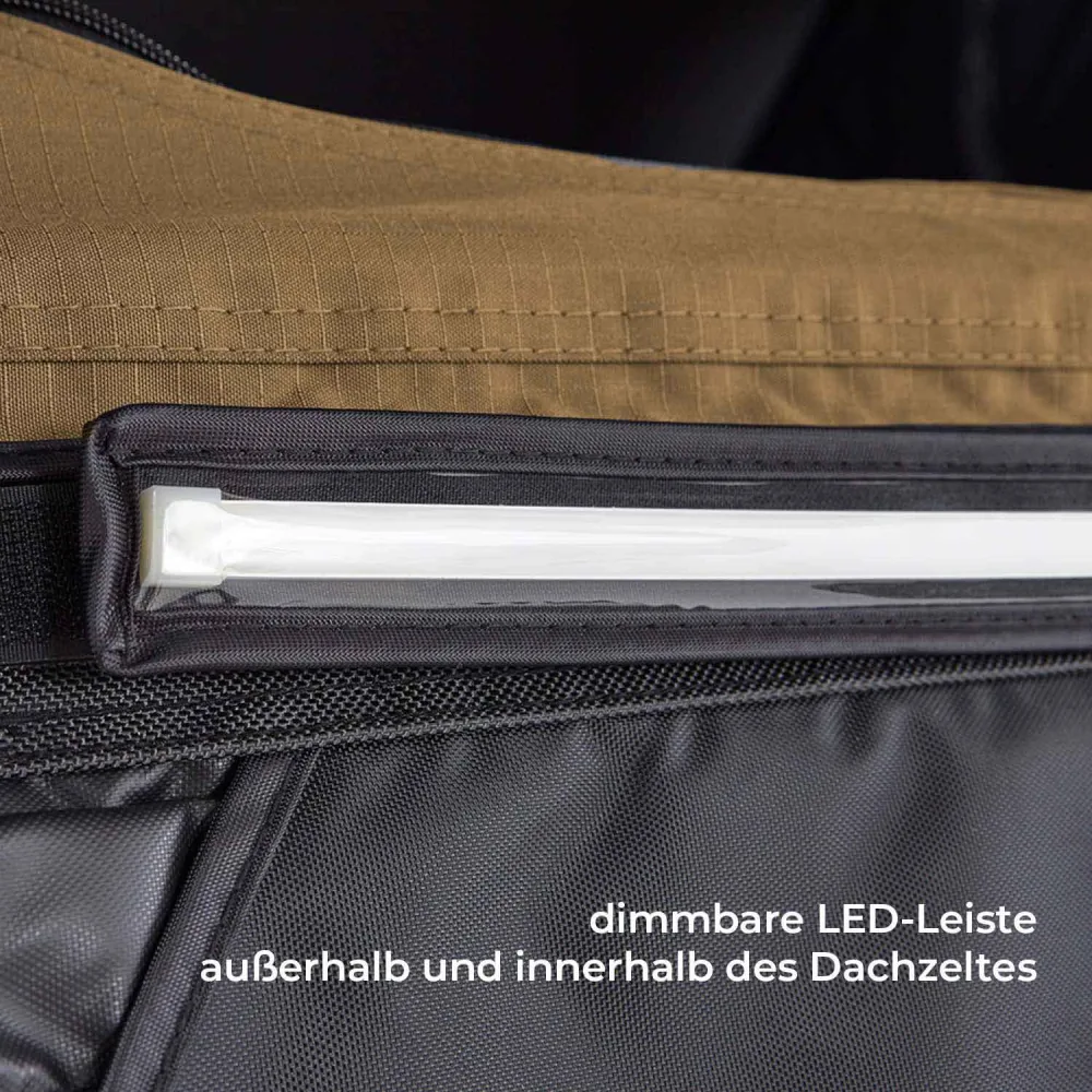 Leichtbau Hybrid-Dachzelt MIGHTY OAK LIGHT - goldbraun
