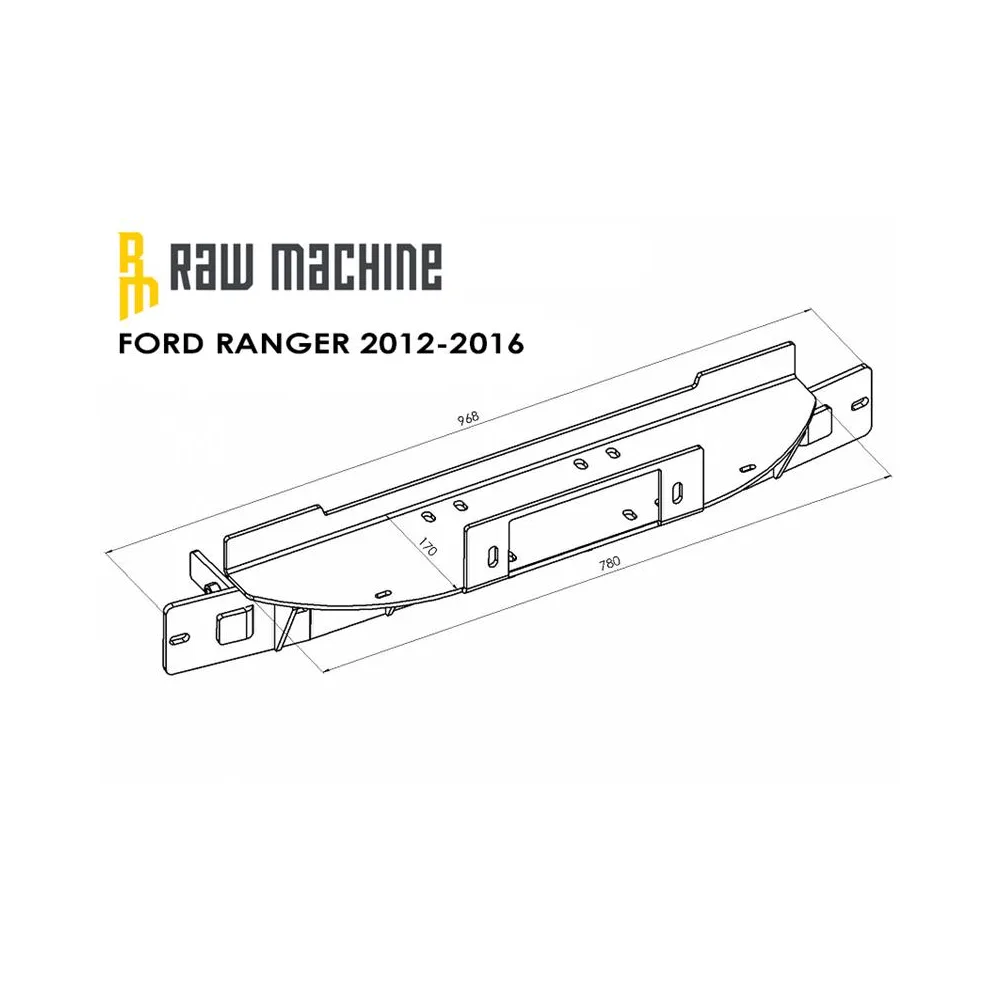 Seilwinden Anbausatz Ford Ranger ab 2012-2016