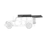 270° Hardcover Seitenmarkise BRANCH RUGGED - links (Fahrer) / 200 cm