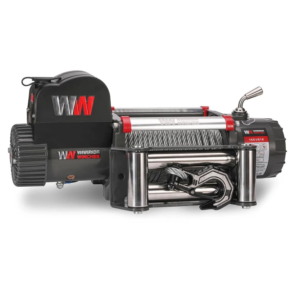 Elektrische Seilwinde Warrior Samurai 14500 6,5 t 12 V Kunststoffseil wasserdicht nach IP68