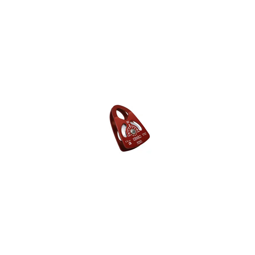 Umlenkrolle aus Aluminium mit schwenkbarer Seitenabdeckung. Aluminiumrolle mit 63mm Durchmesser, Grenzlast 50kN, CE und NFPA - zertifiziert. Für 10 -13 mm Seile