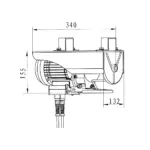 Elektrische Seilwinde Hebezug Seilzug mit Funkfernbedienung 230V 100/200kg