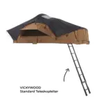 Dachzelt WILLOW PRO 1 ECO 160 - goldbraun / Standard Leiter 230 cm / Komfort-Hybridmatratze