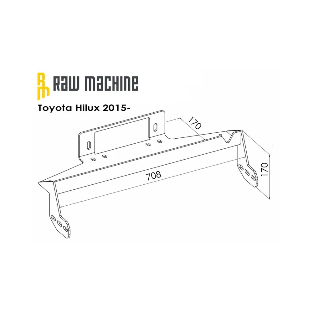 Seilwinden Anbausatz Toyota Hilux 2015-2018 170mm