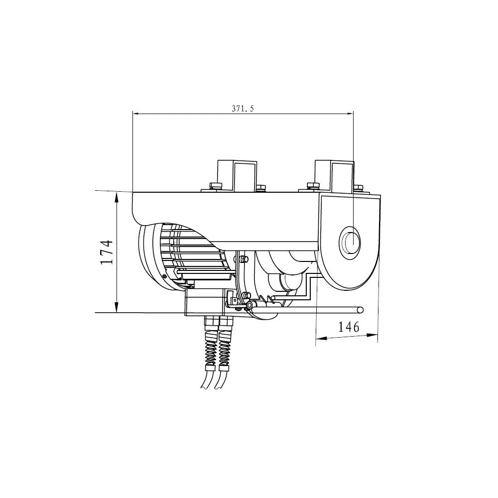 Elektrische Seilwinde Hebezug Seilzug mit Funkfernbedienung 230V 200/400kg