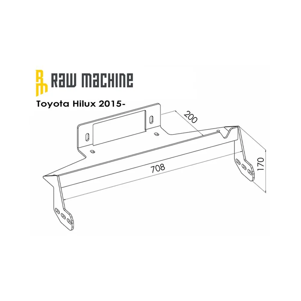 Seilwinden Anbausatz Toyota Hilux 2015-2018  200mm