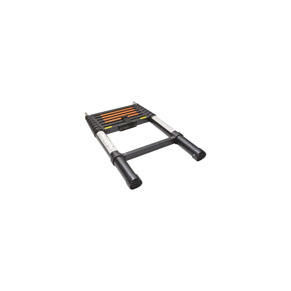 Alu-Teleskopleiter 260 cm für Hartschalen-Dachzelt mit abgeschrägten Stufen