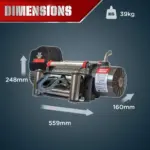 Elektrische Seilwinde Warrior Samurai Gen2 3,6 t 12V Stahlseil IP68