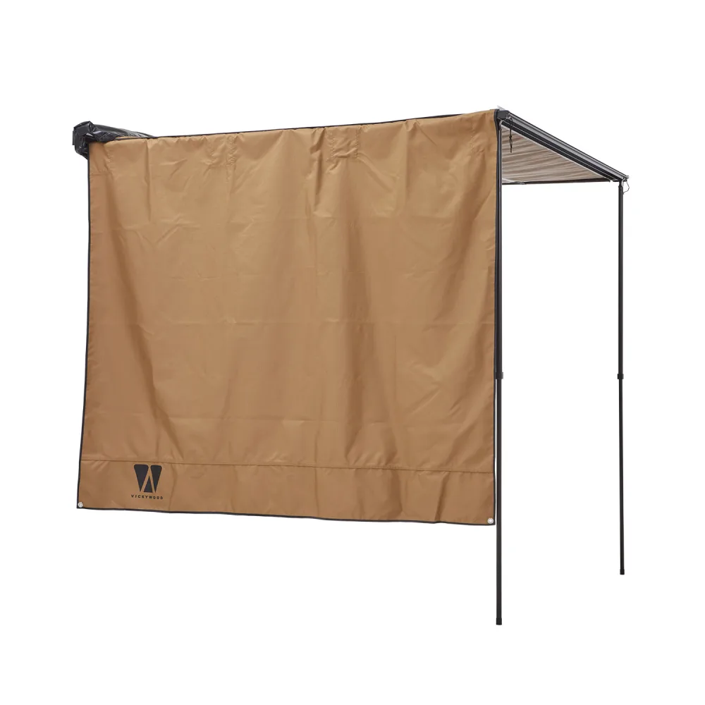 Seitenmarkise Einzelwand VICKYWOOD 200 / 250 cm - 200 cm / 170 cm / goldbraun
