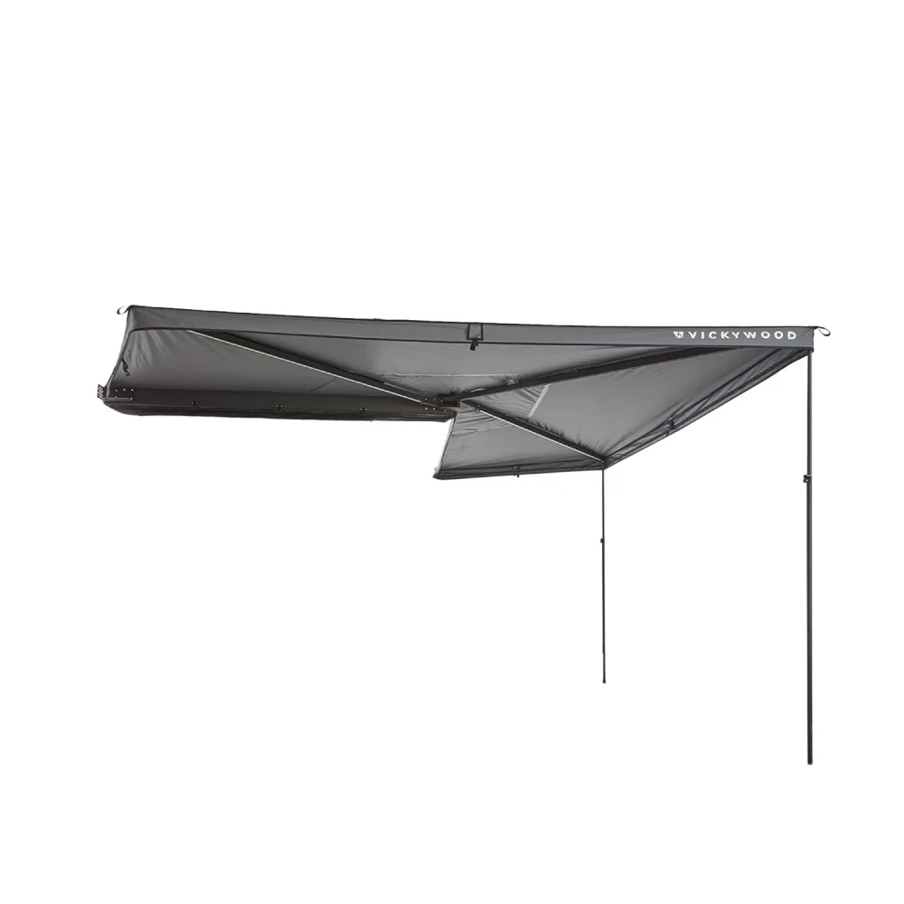 270° Markise LEAF freitragend grau - 250 cm / normal / links (Fahrer)
