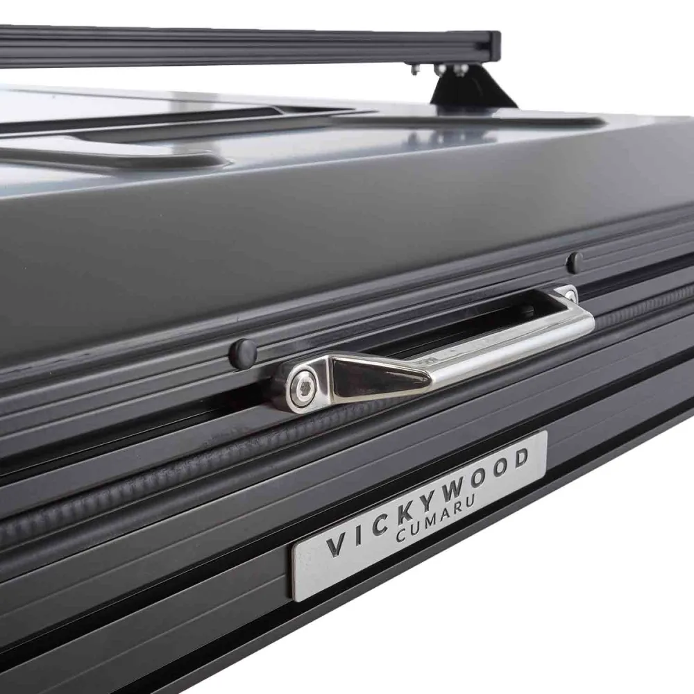 Alu Hartschalen Dachzelt CUMARU XP 135 All Black - Komfort-Hybridmatratze