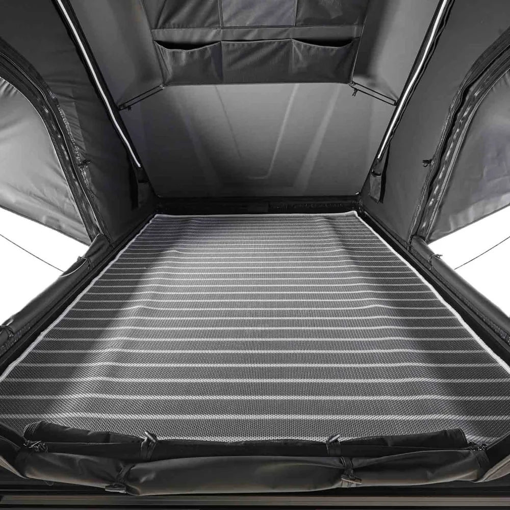 Alu Hartschalen Dachzelt CUMARU XP 135 All Black - Komfort-Hybridmatratze