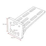 180° Markise LEAF freitragend grau - 150 cm
