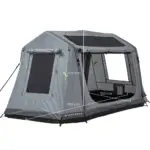 Freistehendes Campingzelt aufblasbar 140 grau