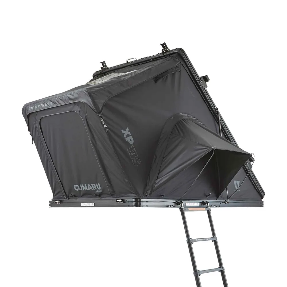 Alu Hartschalen Dachzelt CUMARU XP 135 All Black - Komfort-Hybridmatratze