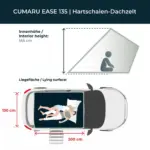 Hartschalen-Dachzelt CUMARU EASE - goldbraun
