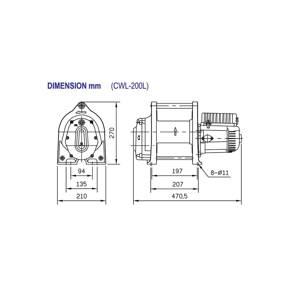 COMEUP Elektrische Hubseilwinde CWL-200L 71m 230V