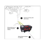TROJAN tragbare elektrische Seilwinde 4000LB Synthetikseil 12V