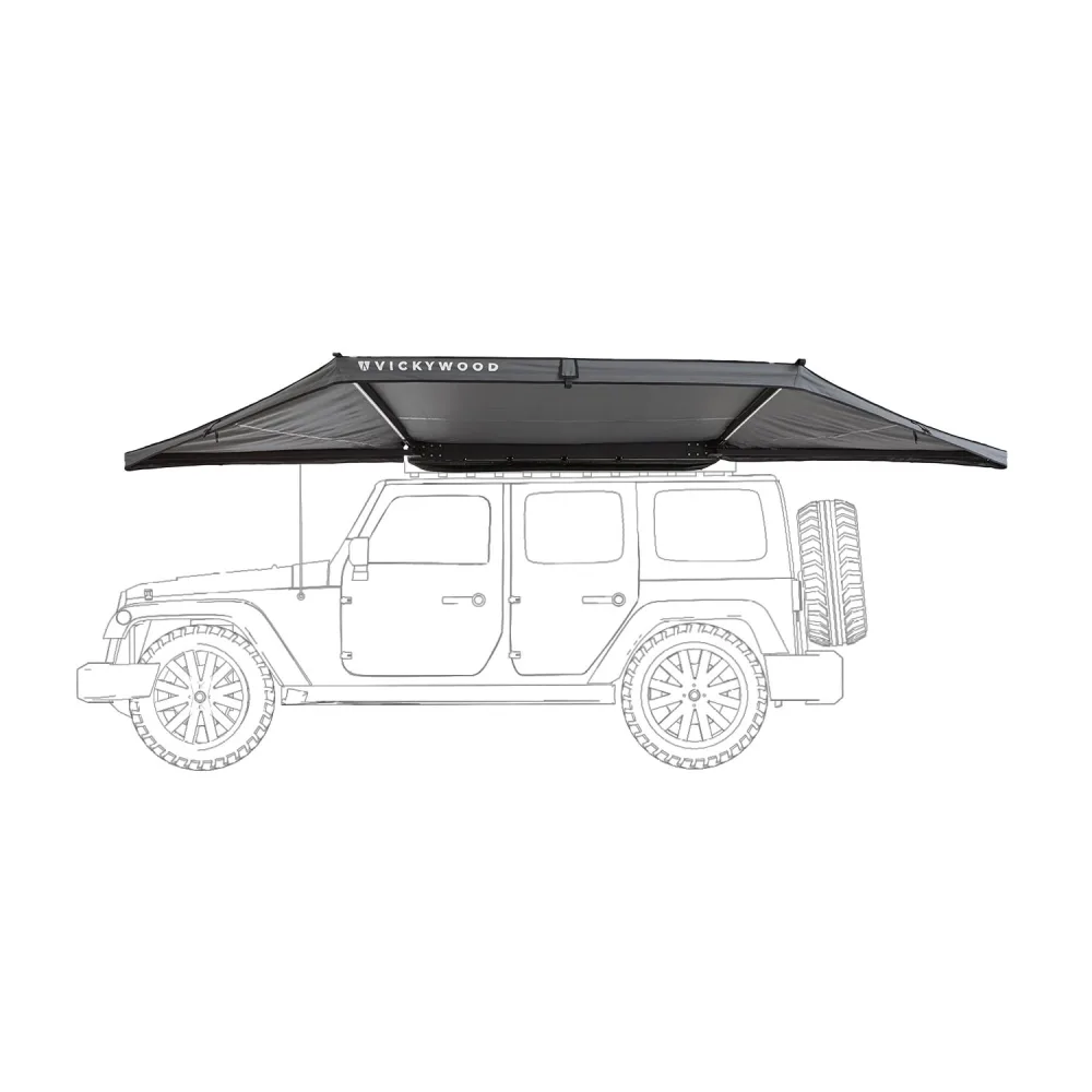 180° Markise LEAF freitragend grau - 200 cm